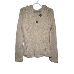 Maurices Henley knit hooded sweater womens‎ medium y2k 2000s grunge fairy preppy